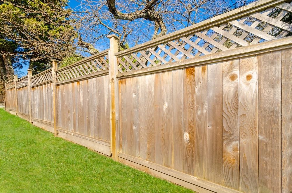 Sichtschutzwand in einem Garten